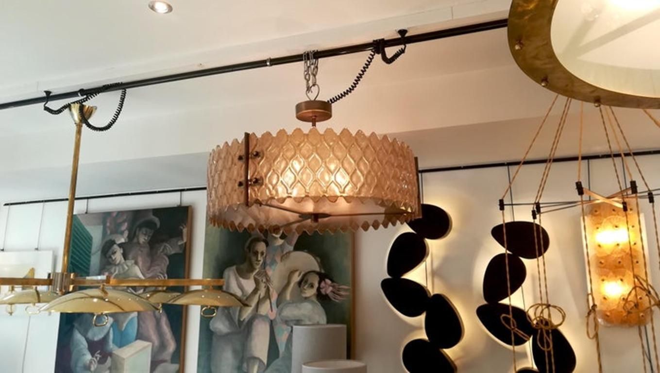 Chandelier With Golden Murano Parts Around photo 4458.0