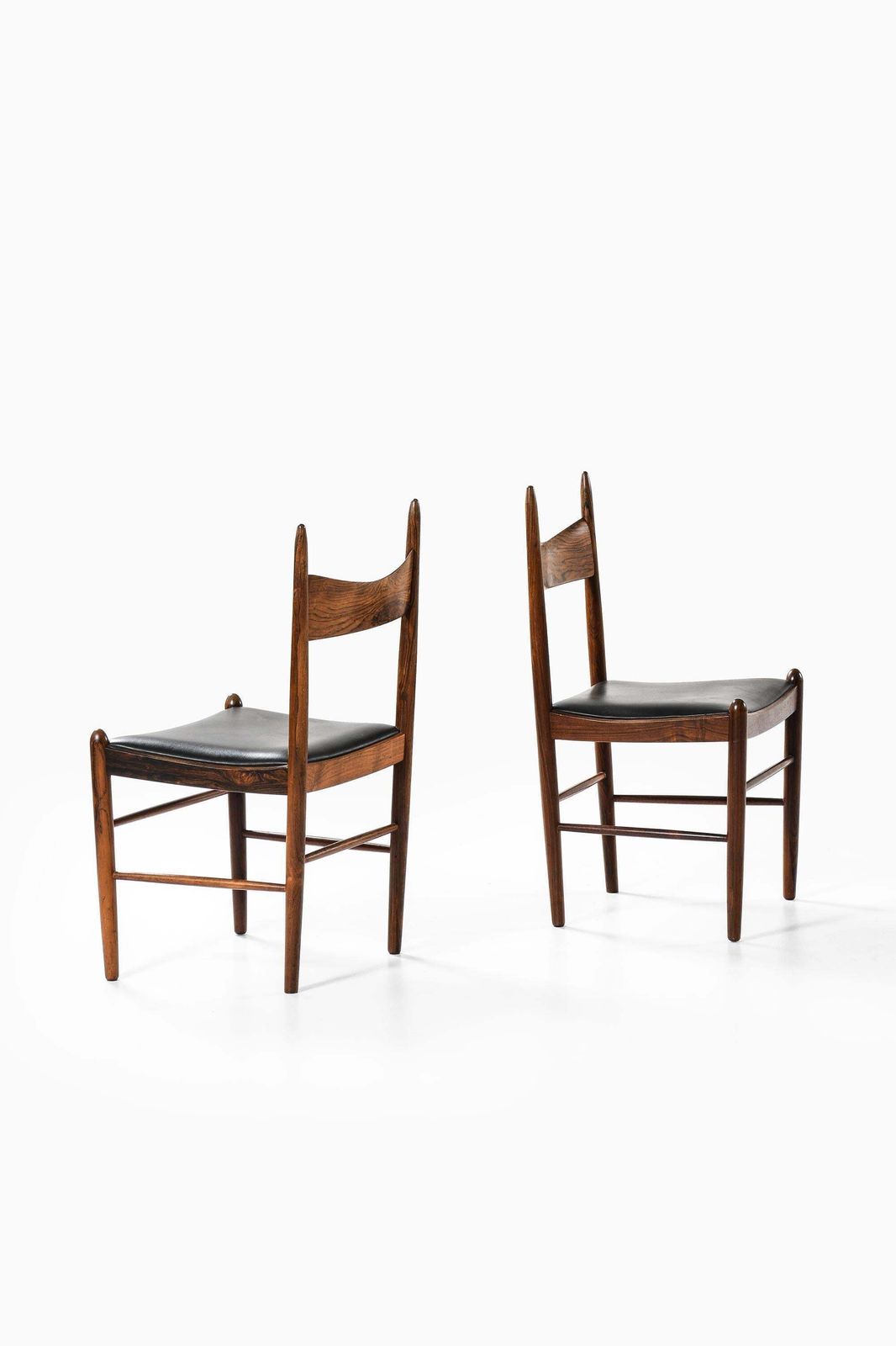 Rare Set Of Ten Dining Chairs In Leather And Rosewood By Illum Wikkelsø, 1950s photo 14596.0