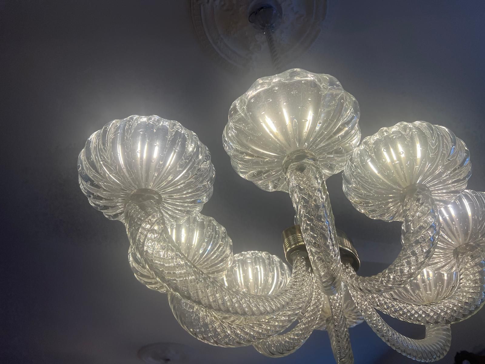 Chandelier By Barovier & Toso, Murano, 1940s photo Lighting