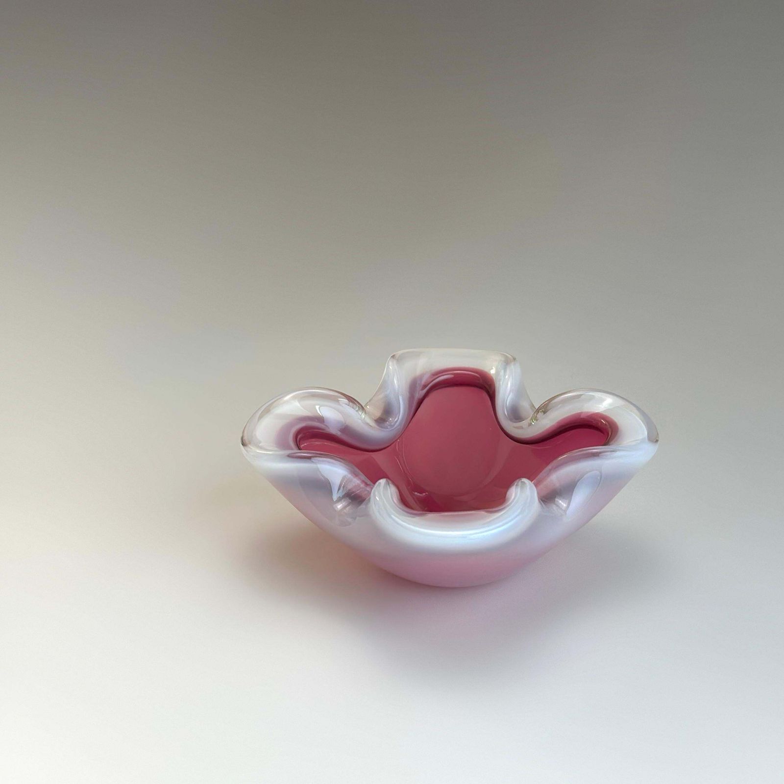 Murano Glass Bowl By Archimede Seguso, Pink Alabastro, Italy, 1960s photo 440.0