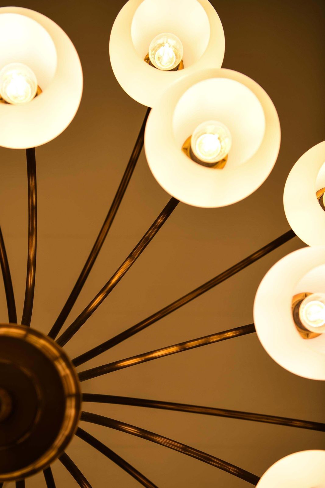 Ceiling Lamp In Brass By Fog & Mørup, 1940s photo vintage