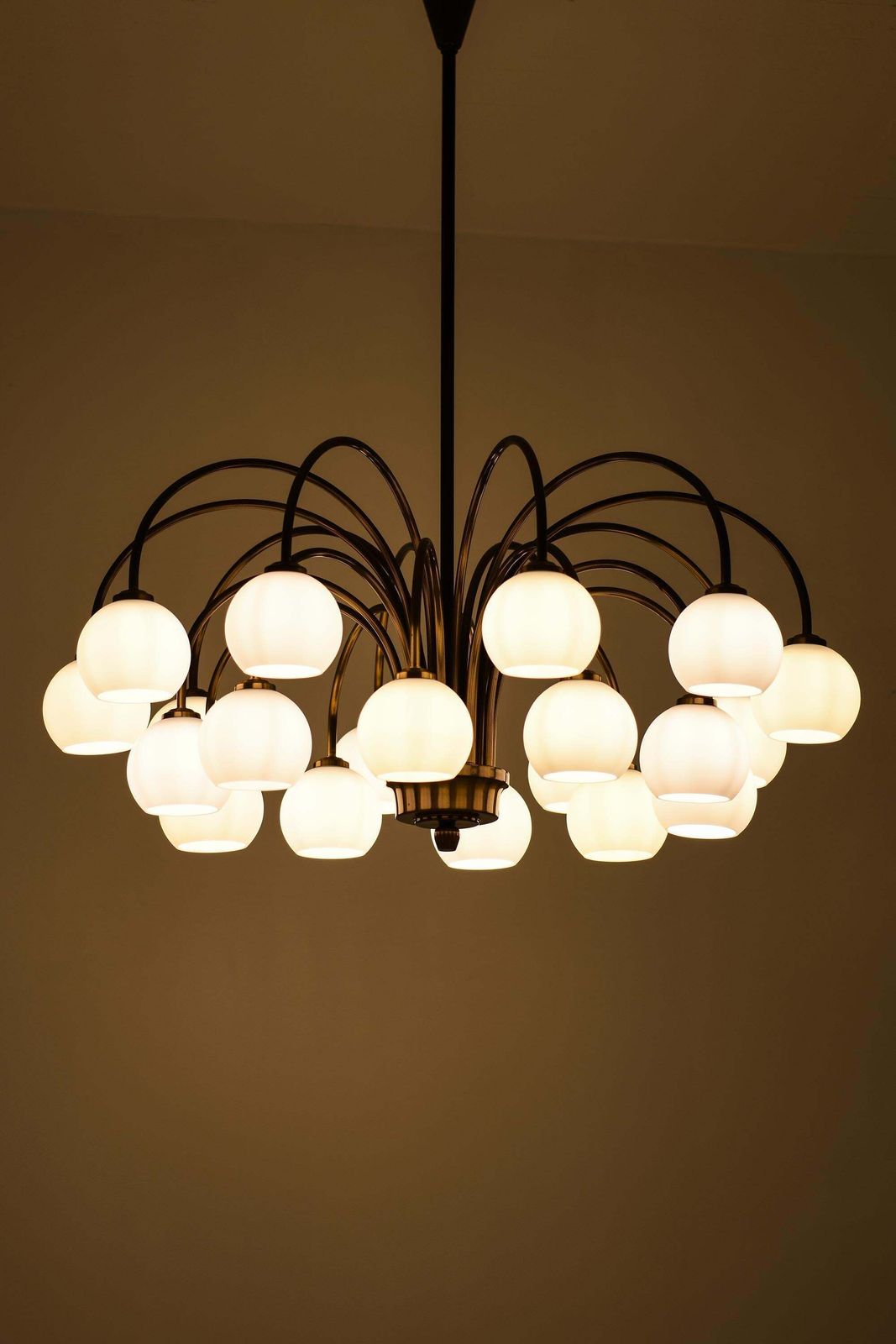 photo furniture Ceiling Lamp In Brass By Fog & Mørup, 1940s