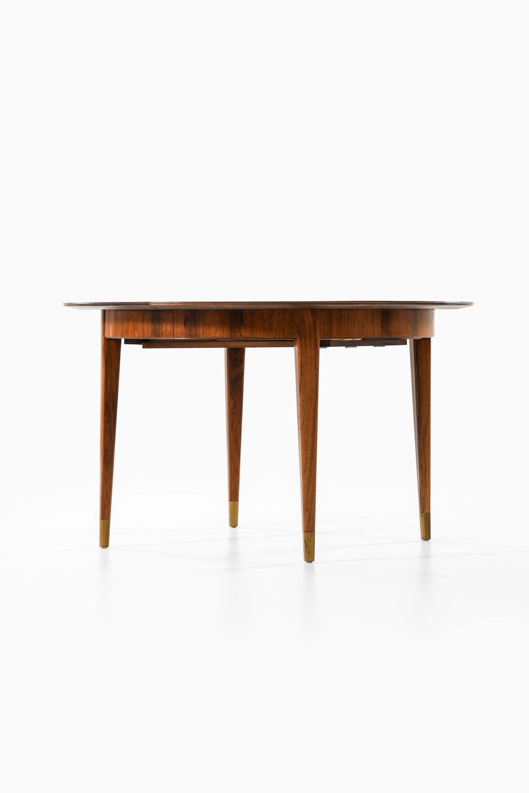 Rare Dining Table In Brass And Rosewood By Ernst Kühn, 1950s photo for sale