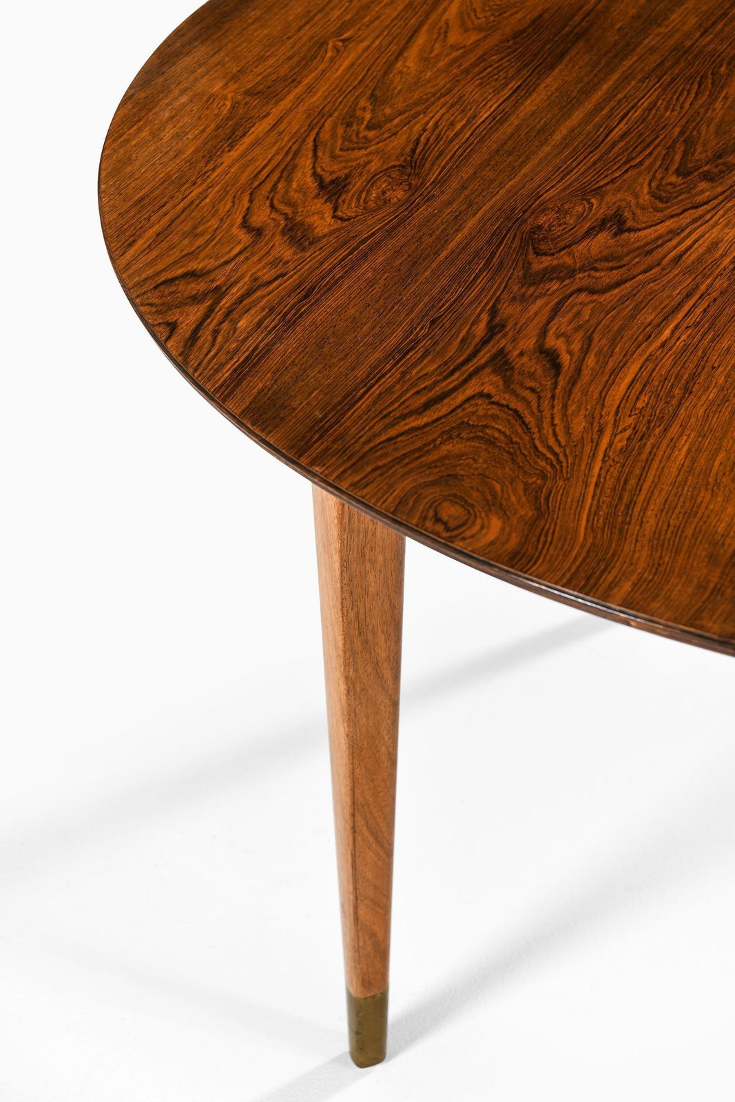 Rare Dining Table In Brass And Rosewood By Ernst Kühn, 1950s photo vinterior