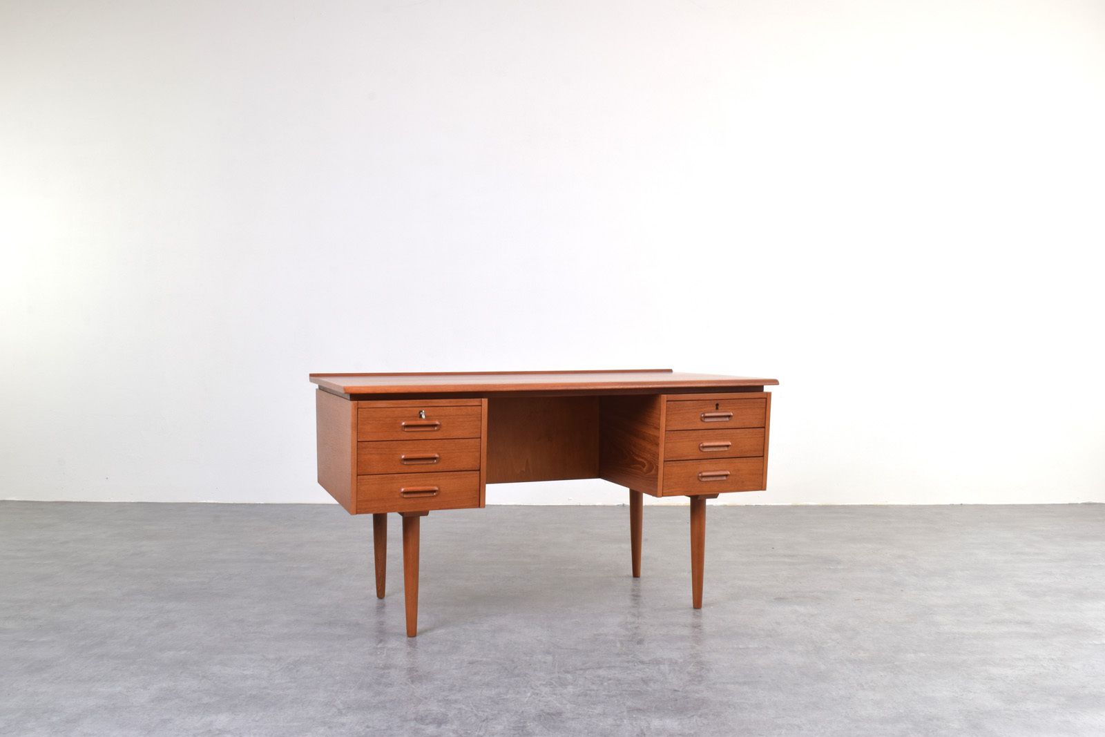 Mid Century Danish Teak Executive Desk, 1960s. photo furniture