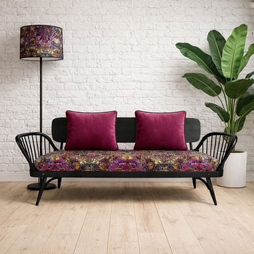 Black Ercol Daybed Sofa Mcm    Choose Your Own Fabric