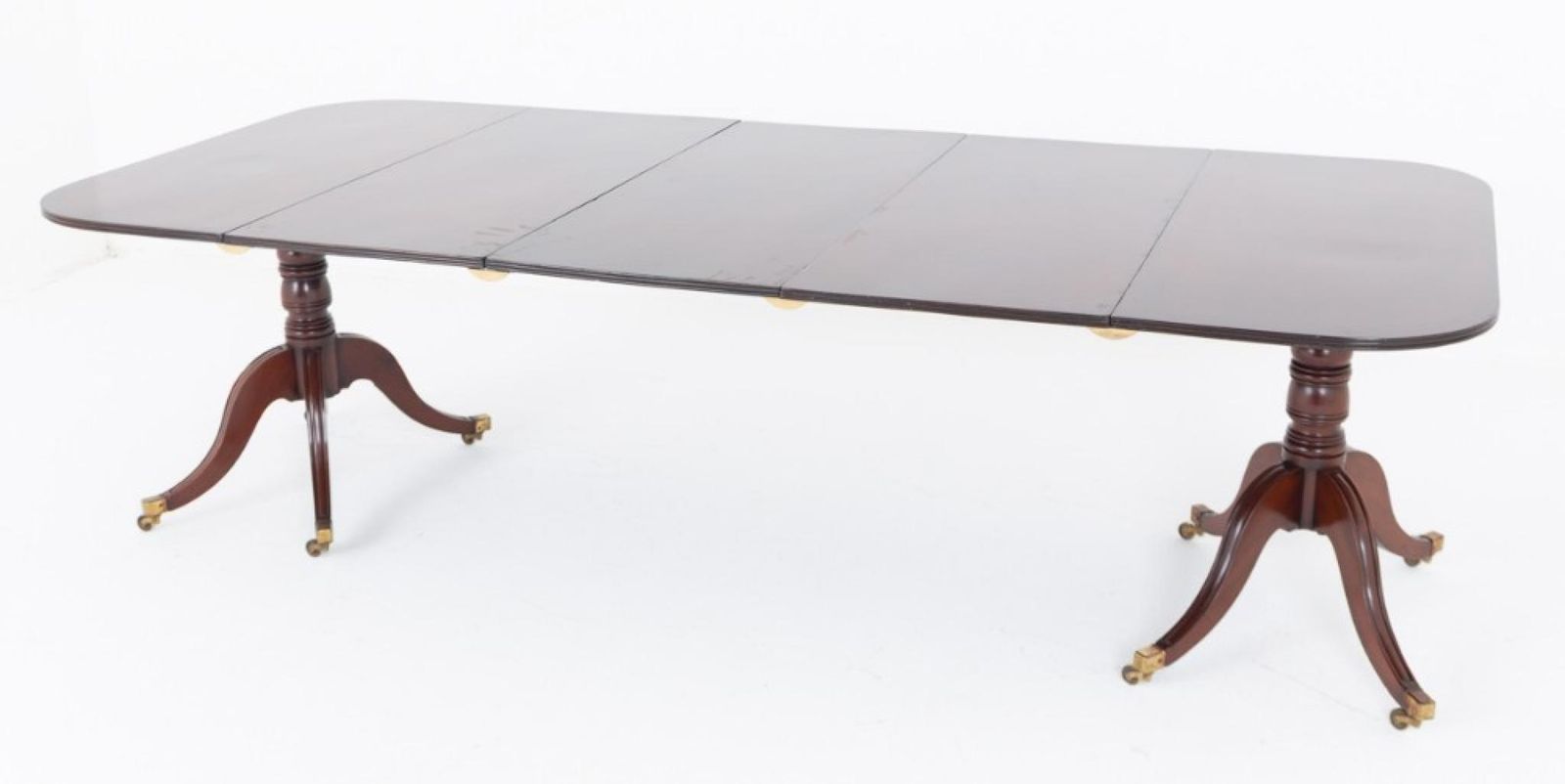 Period Regency Dining Table Mahogany Two Pedestal 1810