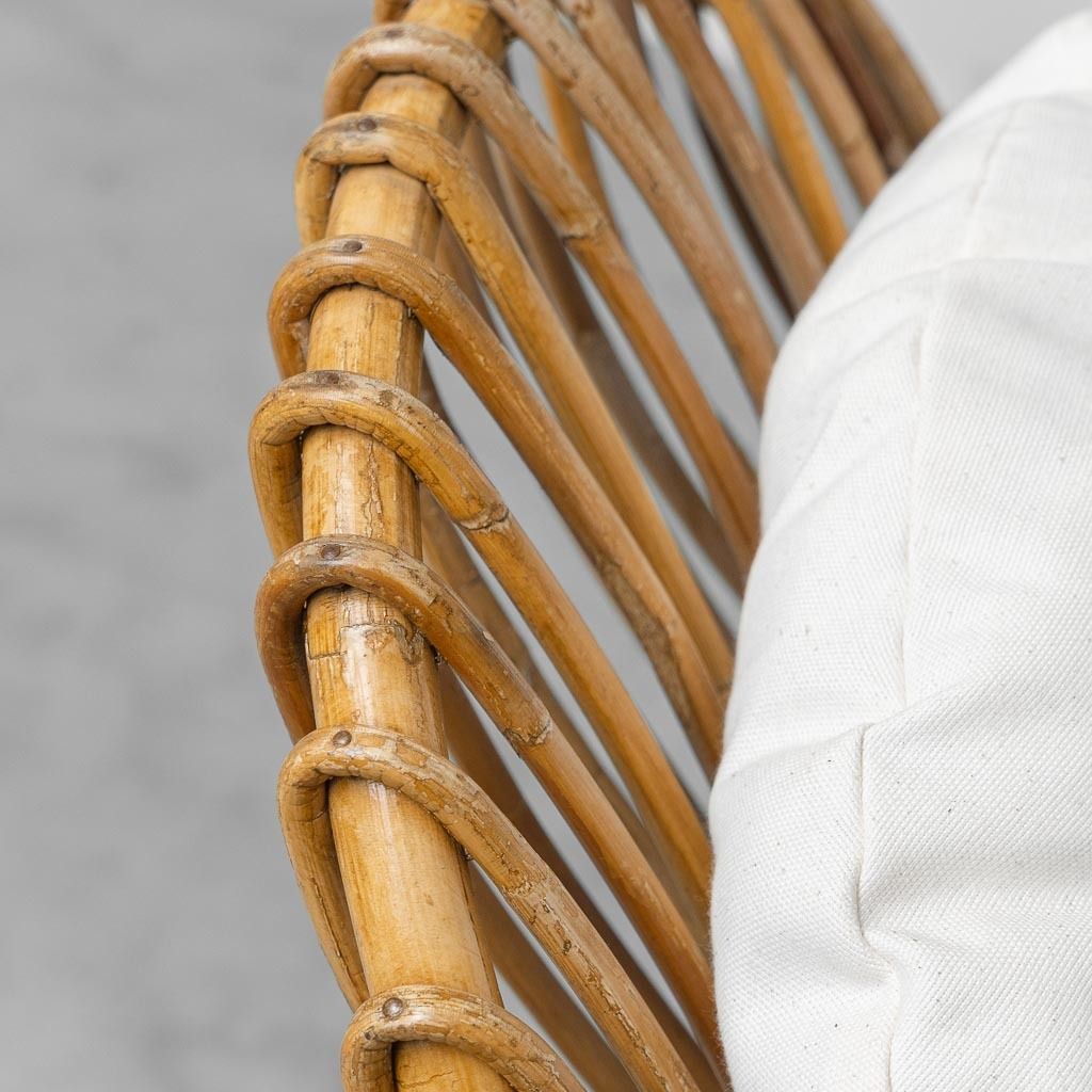 photo for sale Van Sliedregt Noordwolde 1970s Rocking Chair – Vintage Dutch Rattan Design