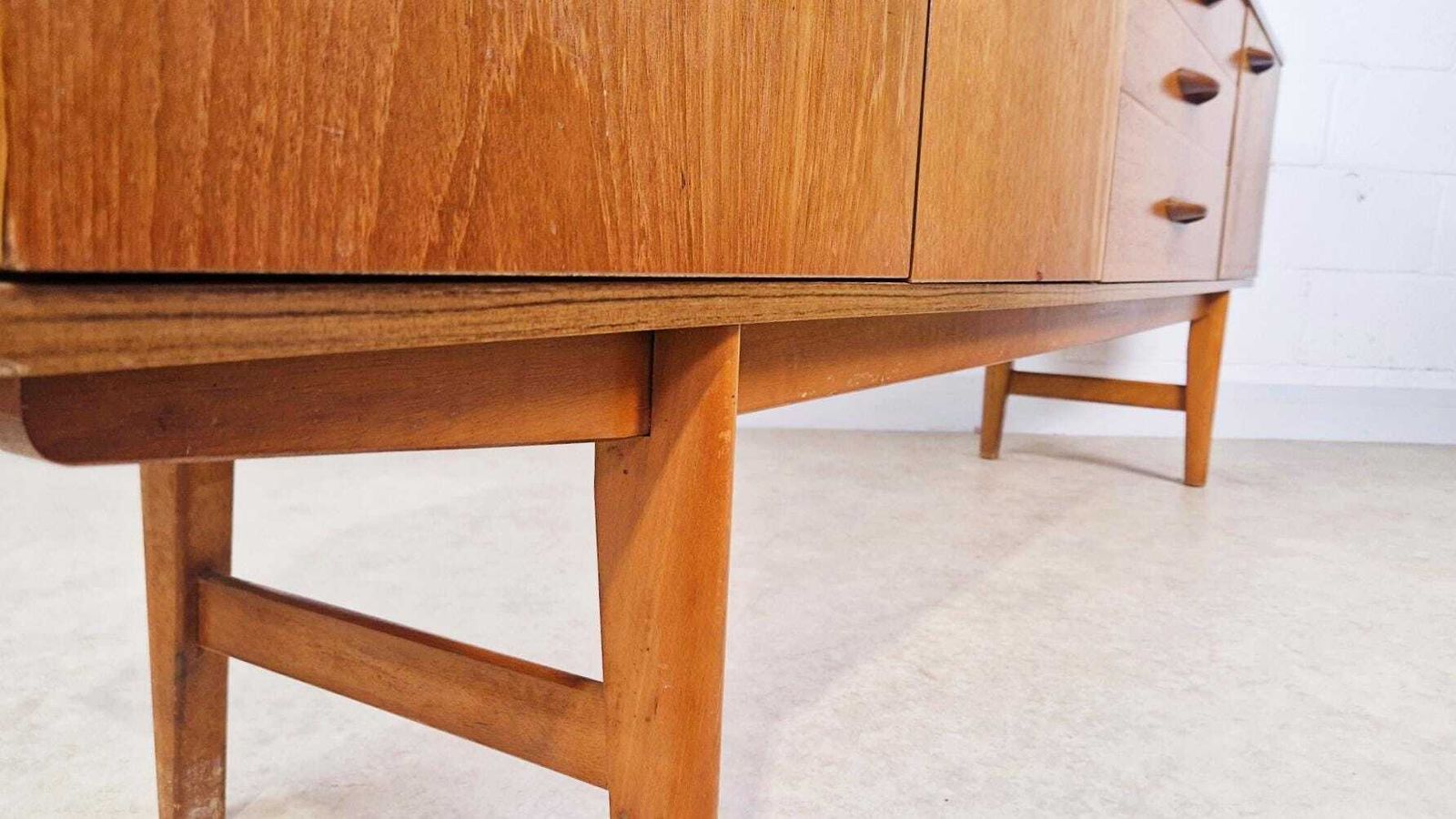 photo for sale Avalon Vintage 1960s Danish Medium Teak Design Long John Sideboard Buffet Credenza
