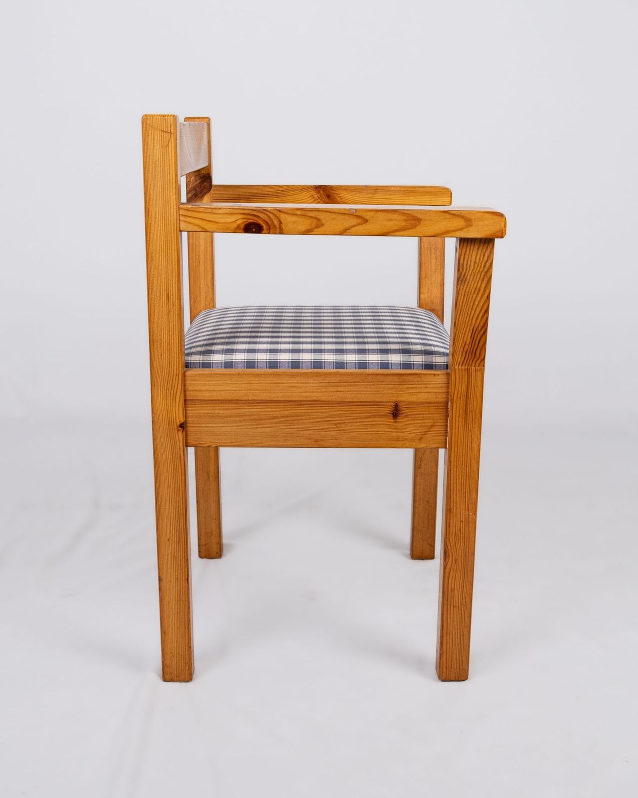 Pair Of Gingham Chairs, Made In France, 1980s photo vinterior