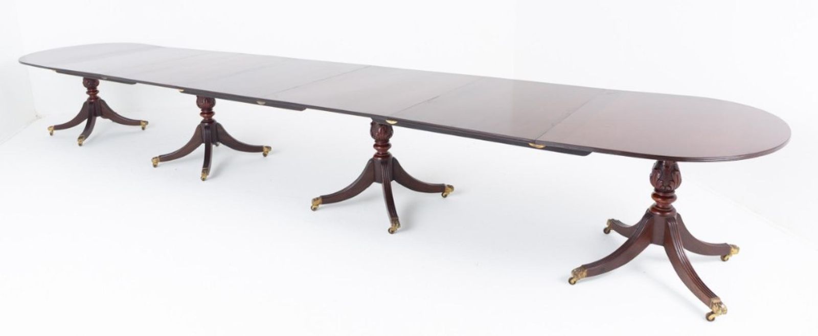 Regency Pedestal Table Xl Revival Mahogany 24 Seater