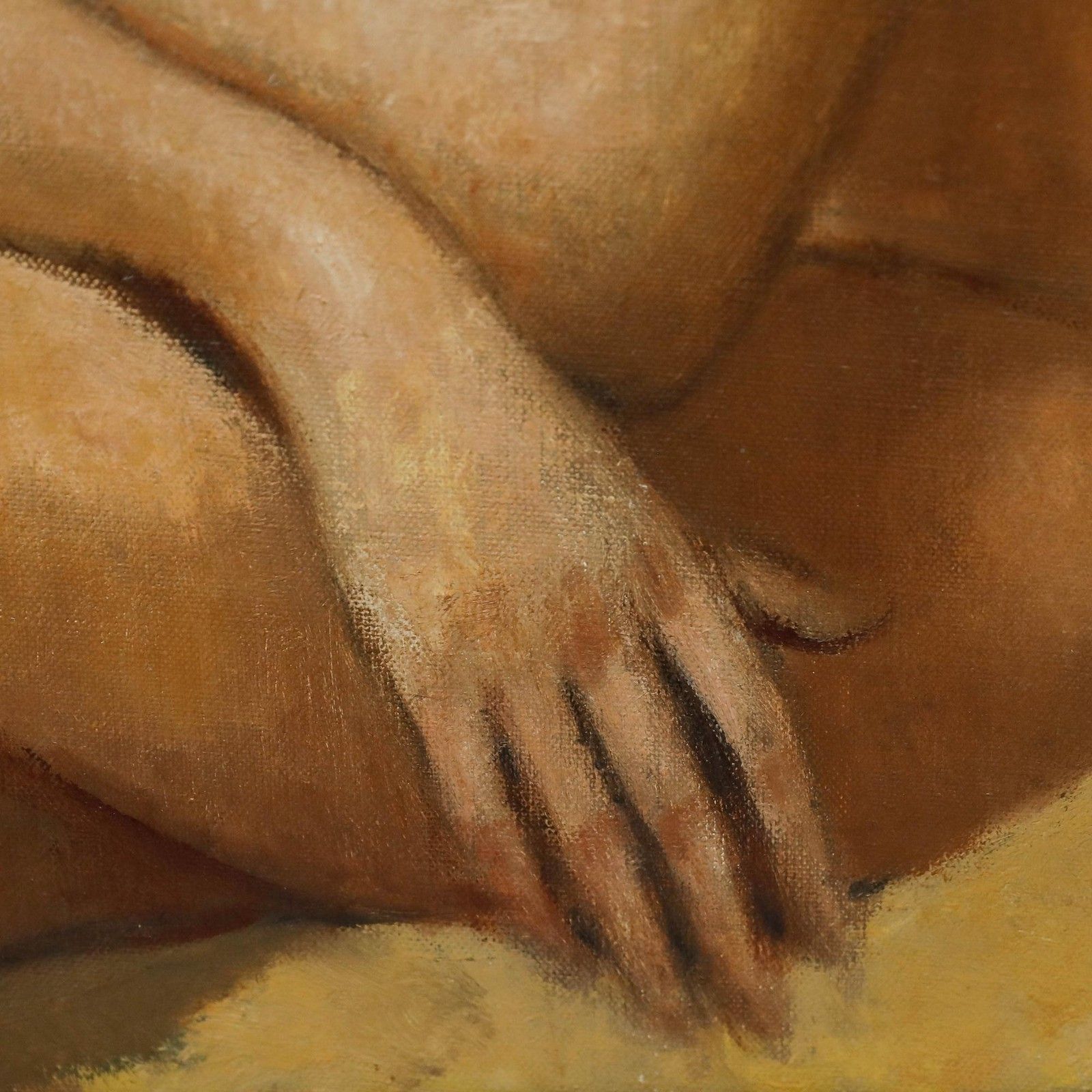 Jacques Van Melkebeke (1904 1983) Framed Mid 20th Century Oil, Sitting Nude photo buy