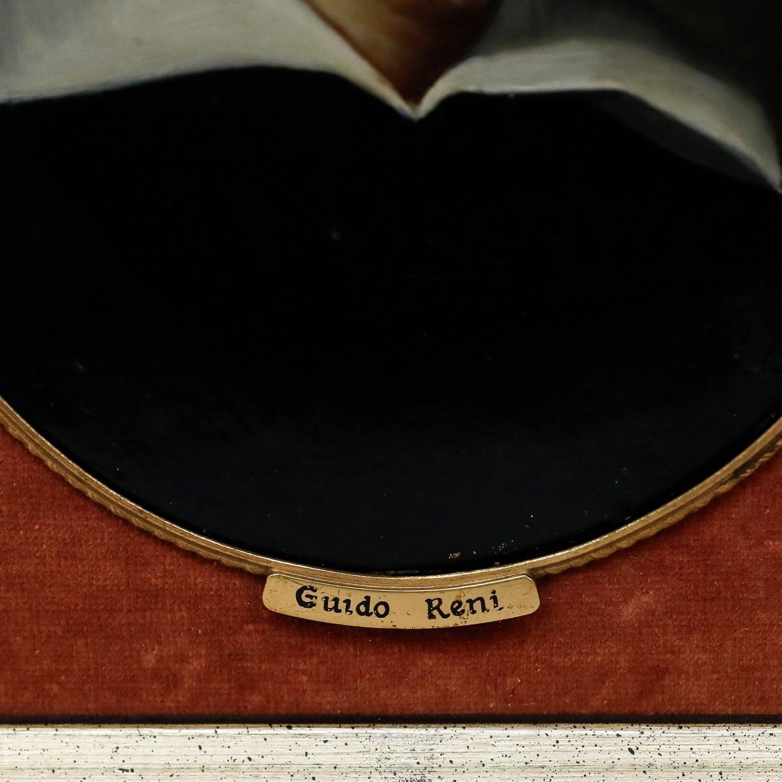 After Guido Reni (1575–1642) Framed 19th Century Oil, Self Portrait photo vintage
