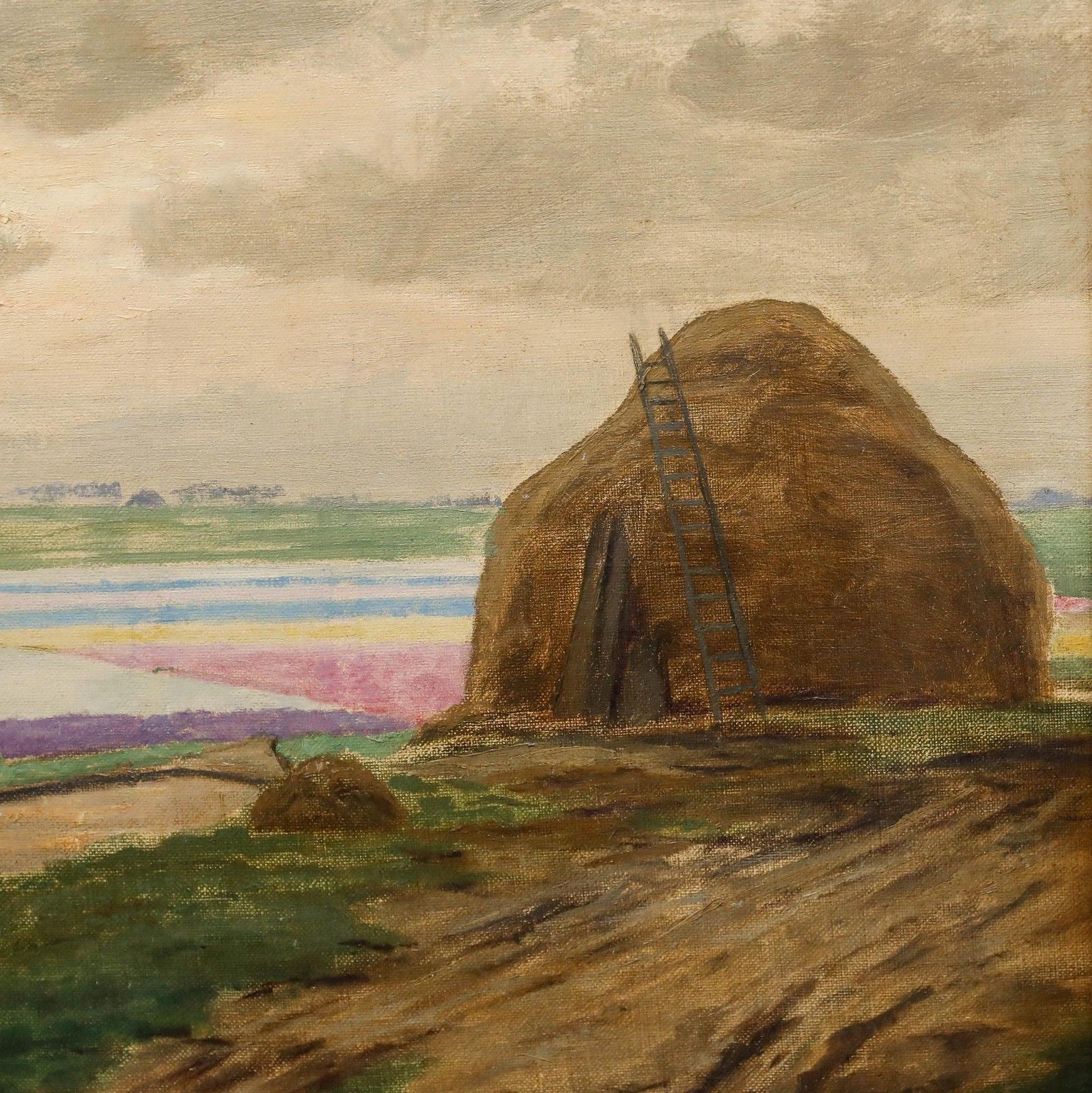 Paulus Gildemeester (1858 1930) Early 20th Century Oil, Fields Of Flowers photo Art