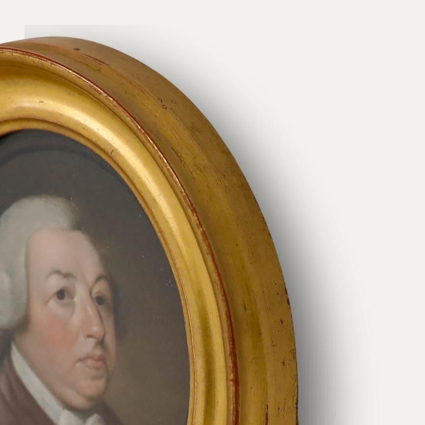 Miniature 18th Century Oil Portrait Of Mr Clarke photo 350.0