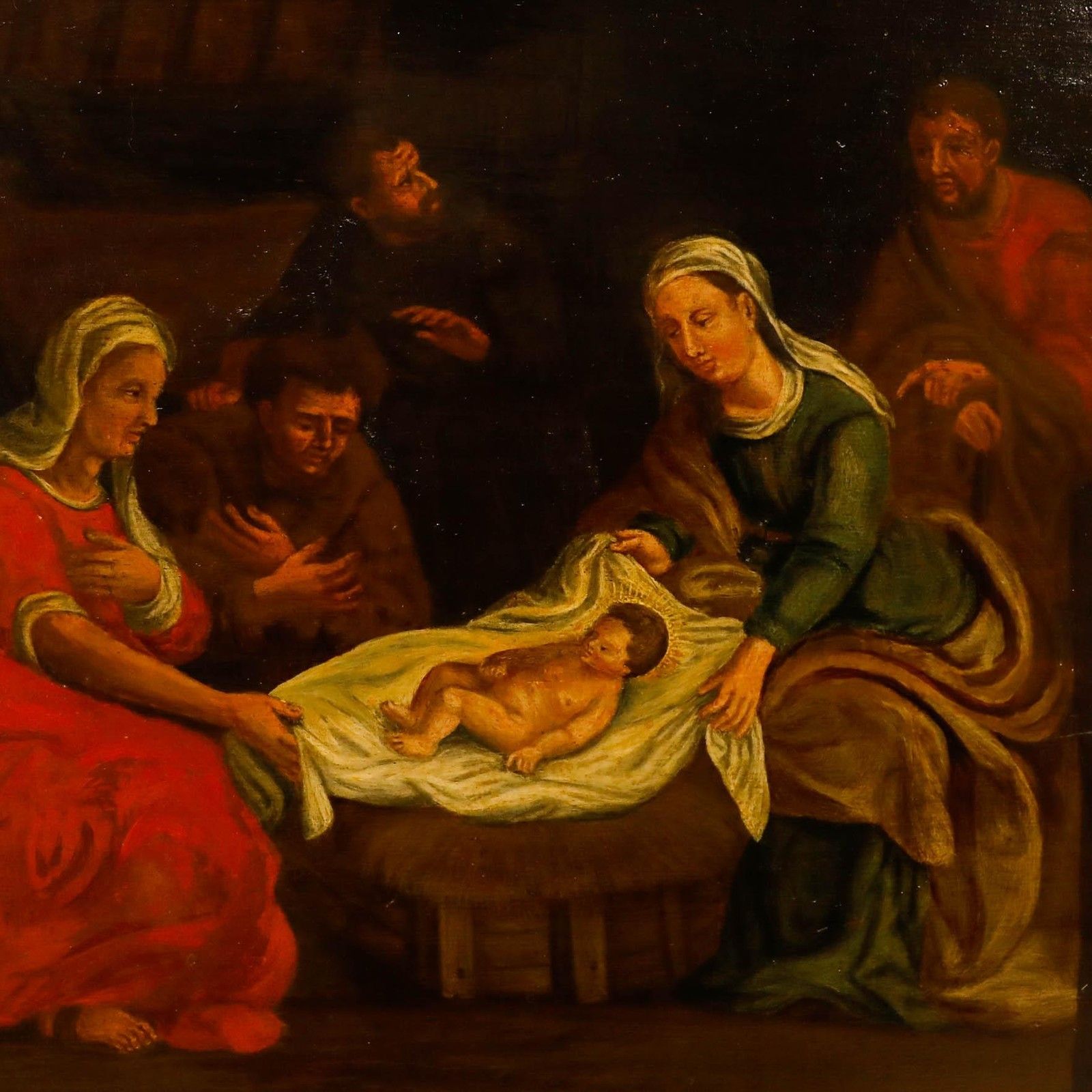 European School Early 19th Century Oil The Nativity photo 850.0