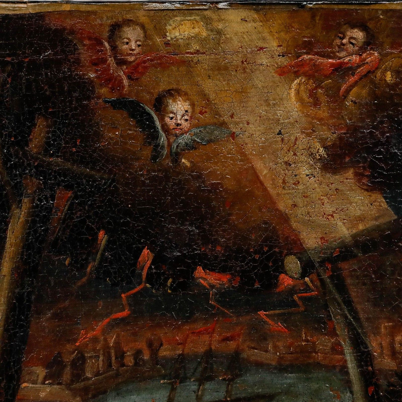 Spanish School 18th Century Oil Saint Aloysius Gonzaga photo vinterior