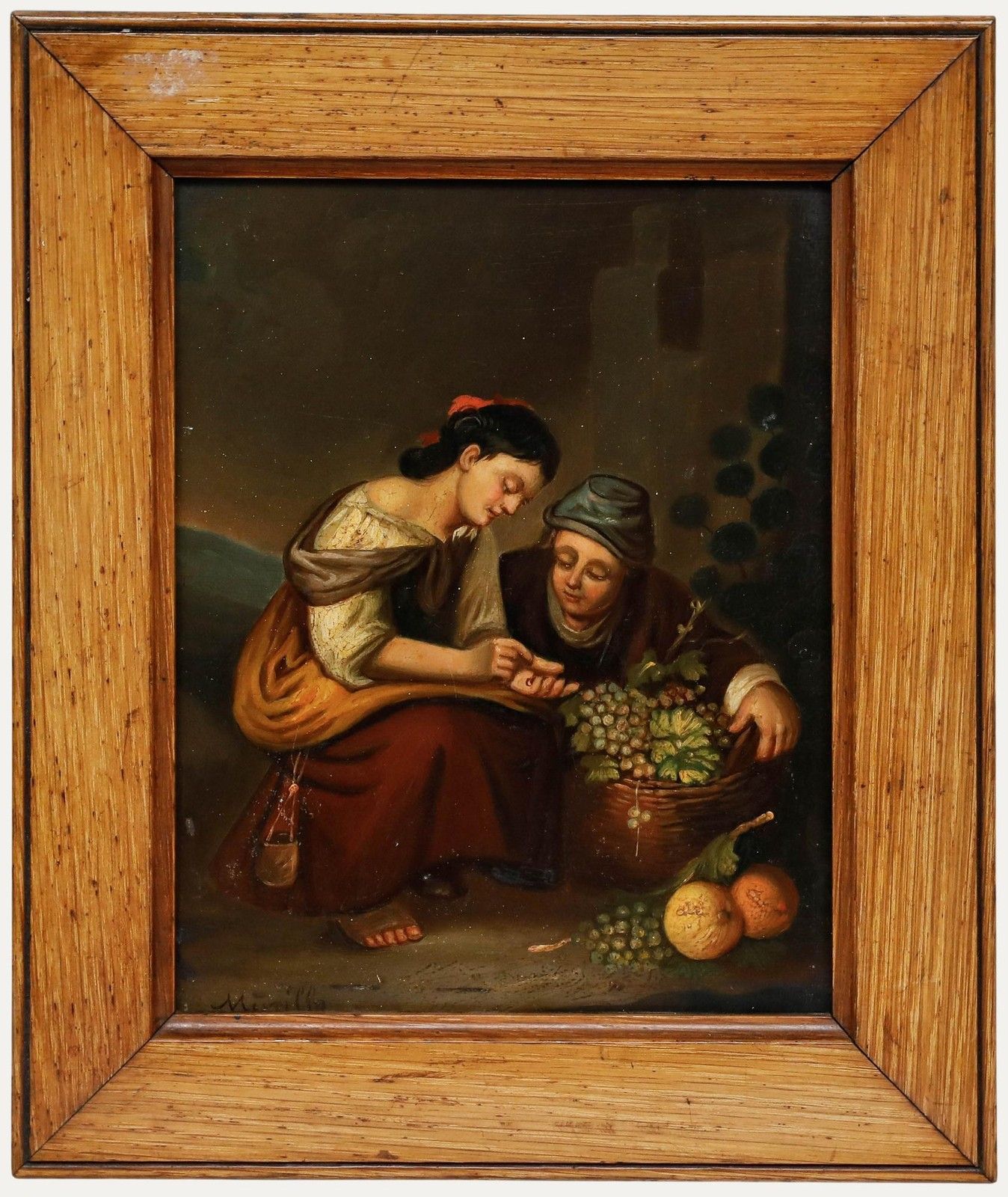 After Bartolome Esteban Murillo (1618 1682) Oil, The Little Fruitseller