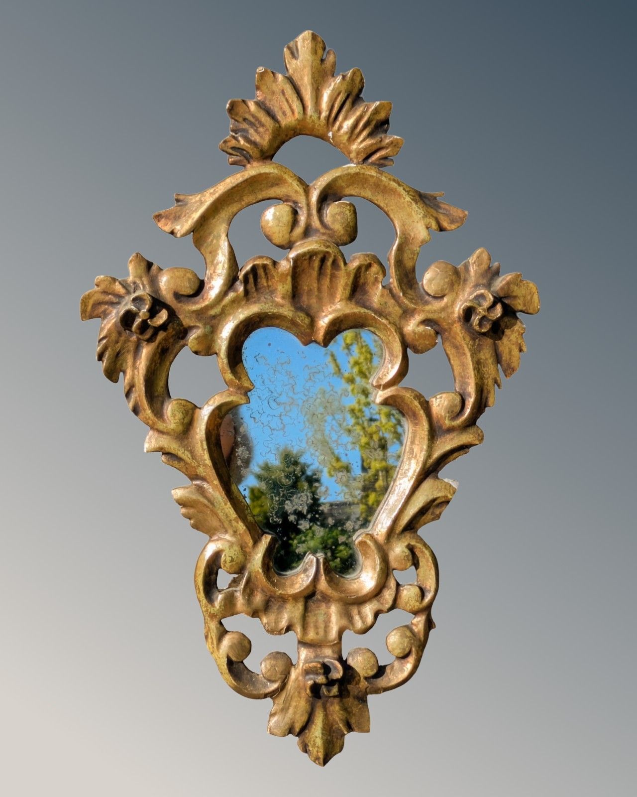 Pretty Pair Antique French Mirrors Gilt Wood photo Home Decor