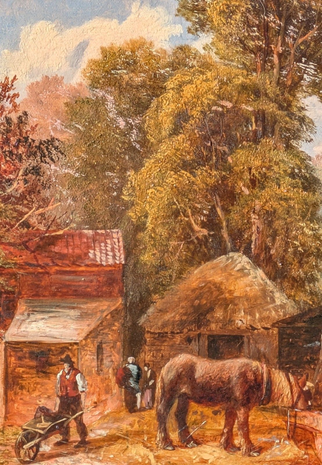 Oil Painting Farmstead By Strafford  Newmarch 1874 photo Art