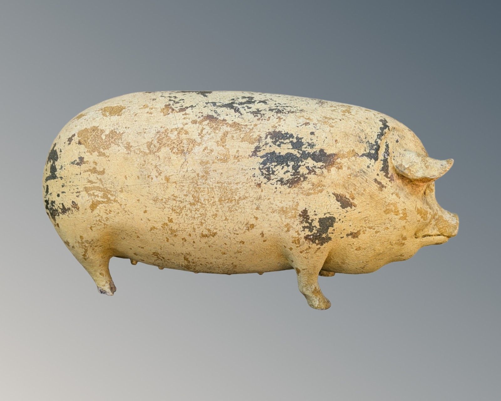 Vintage Folk Art Butcher's Advertising Pig Gloucester Old Spot photo 245.0