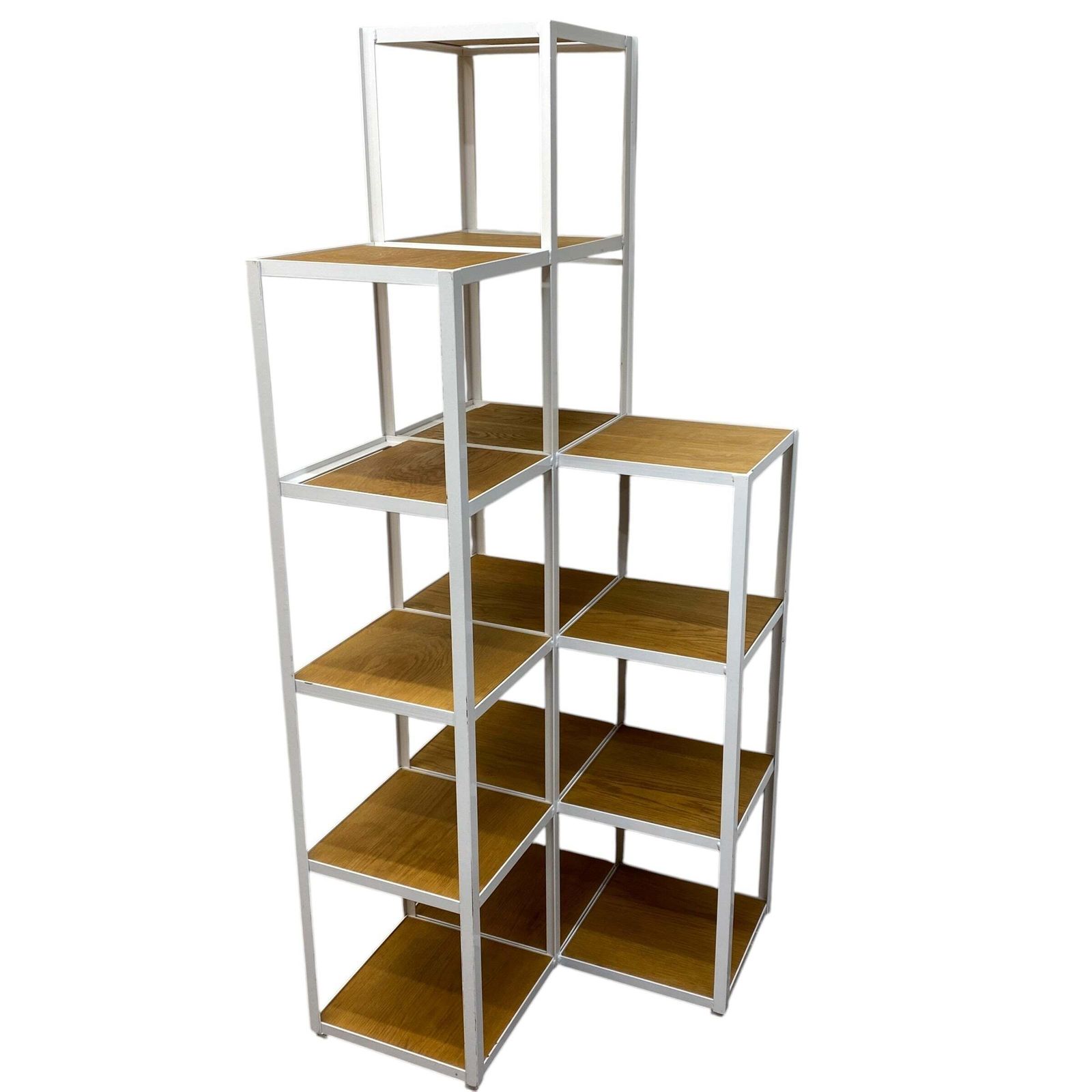 Contemporary Corner Wall Unit Room Divider Fourteen Shelves photo Home Decor