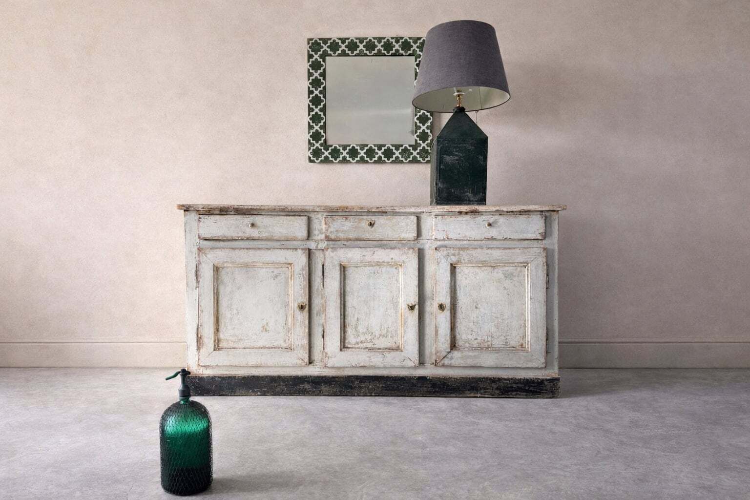 Geometric Moorish Pattern Bespoke Painted Mirror photo Home Decor