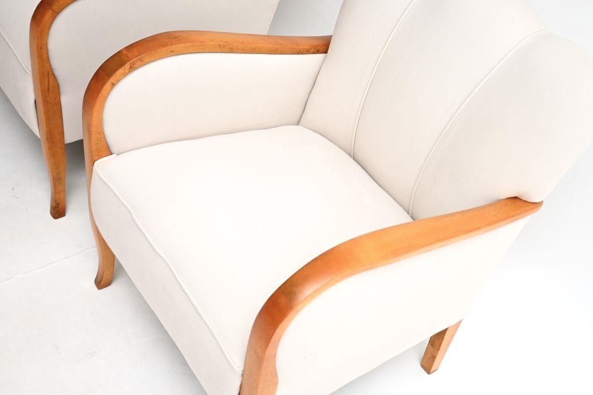 Pair Of Swedish Art Deco Armchairs In Satin Birch photo vinterior