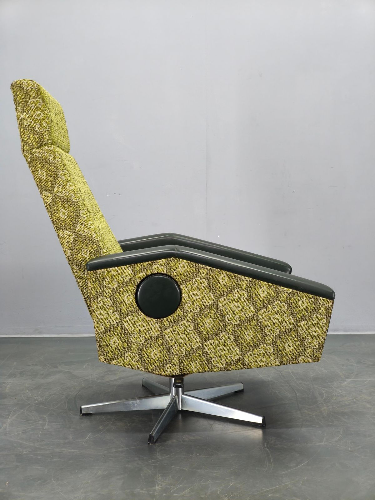 Czechoslovak Mid Century Reclining Armchair, 1970s photo for sale