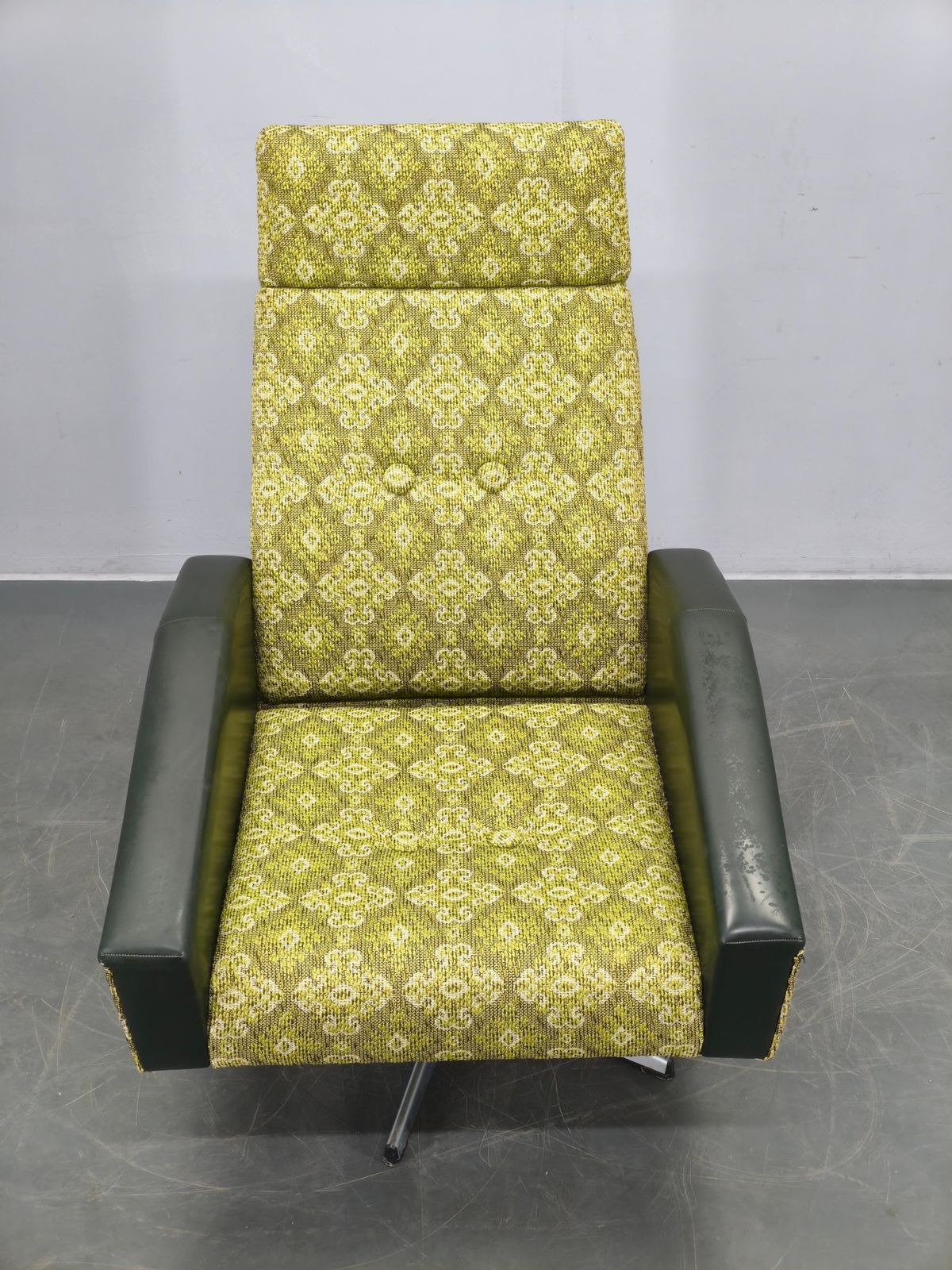 Czechoslovak Mid Century Reclining Armchair, 1970s photo buy