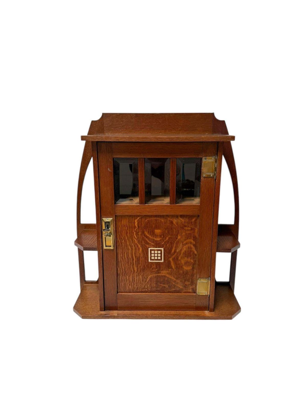 photo furniture Arts & Crafts Wall Cabinet In Oak By Onder Den Sint Maarten, 1900s