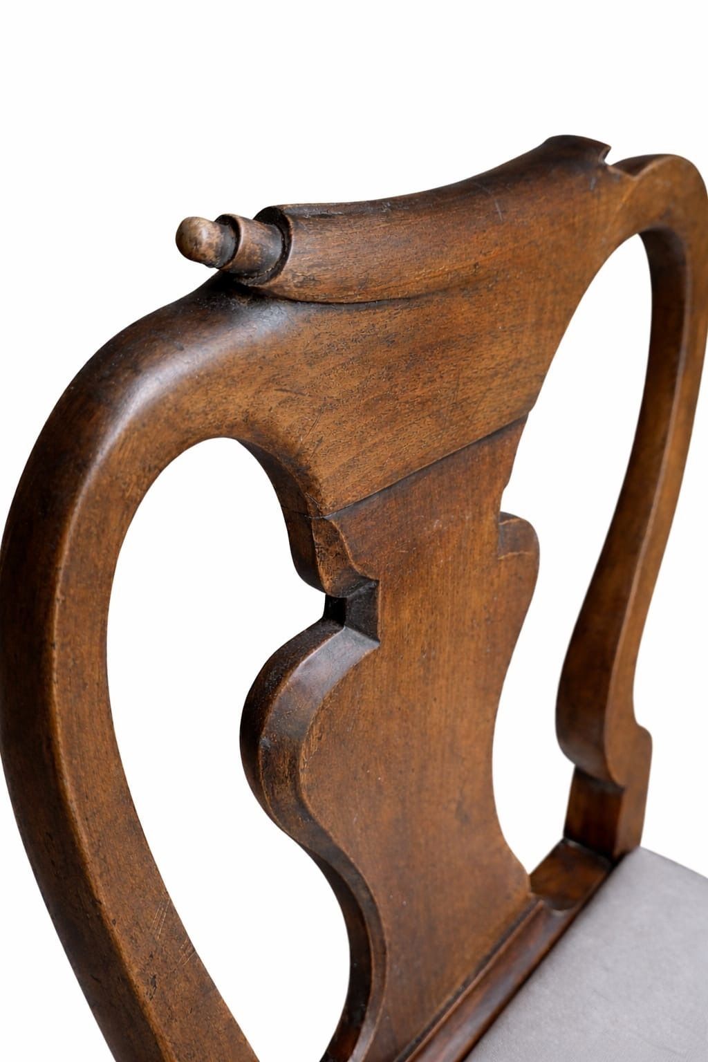 A Set Of 4 Antique Queen Ann Style Walnut Side Chairs photo for sale