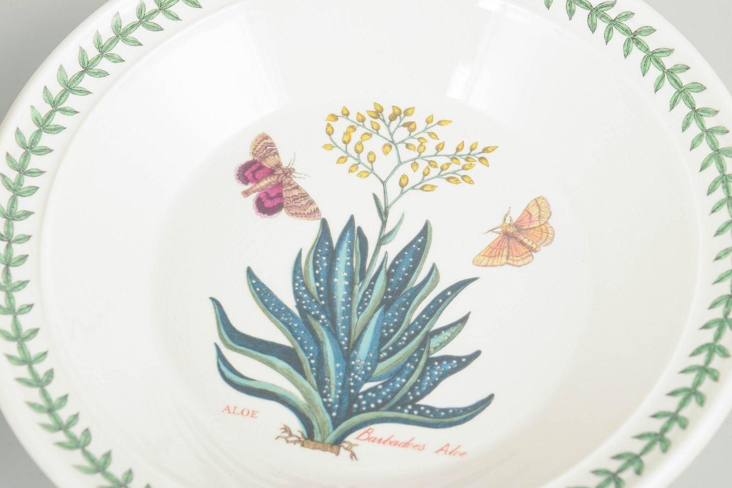 Portmeirion England. Set Of 5 Deep Faience Plates. "The Botanic Garden" Series. photo Home Decor