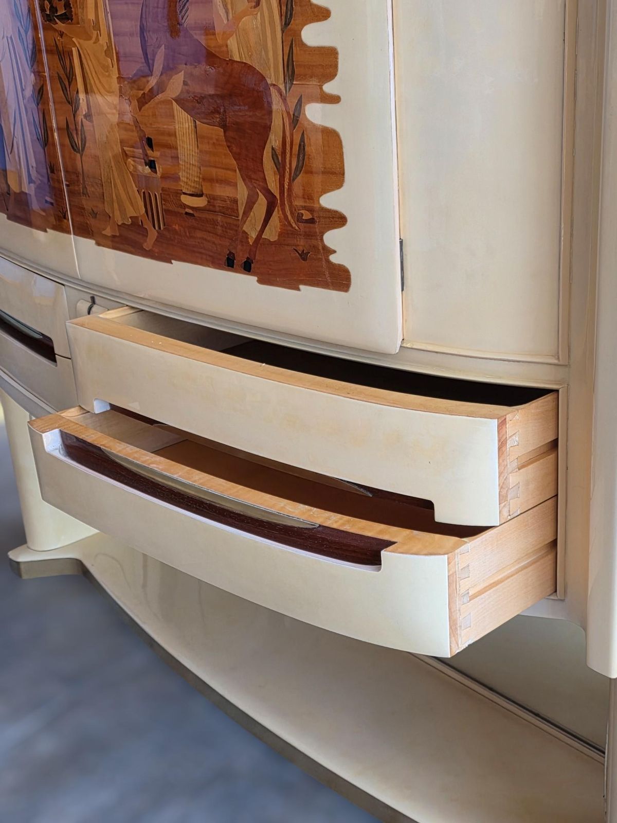 photo furniture Italian Midcentury Parchement Sideboard Or Cabiner Bar Designed By Dassi, 1950s