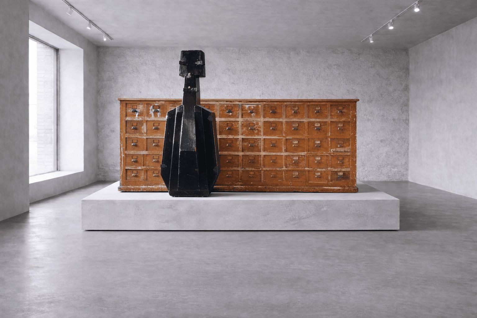 photo vinterior 1930’s Industrial Bank Of Drawers