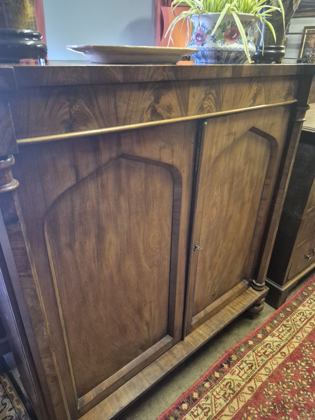 Furniture Victorian Flame Mahogany Cupboard photo