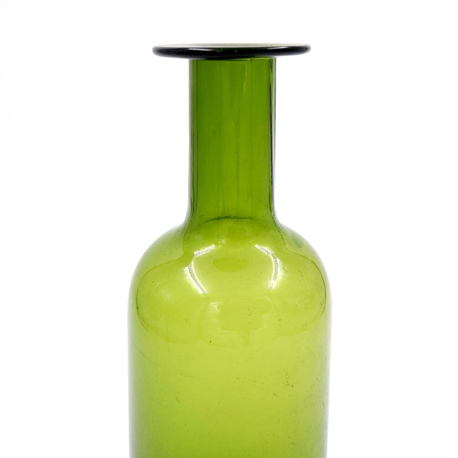 Mid Century Green Glass Vase / Bottle Nanny Still Style photo 295.0