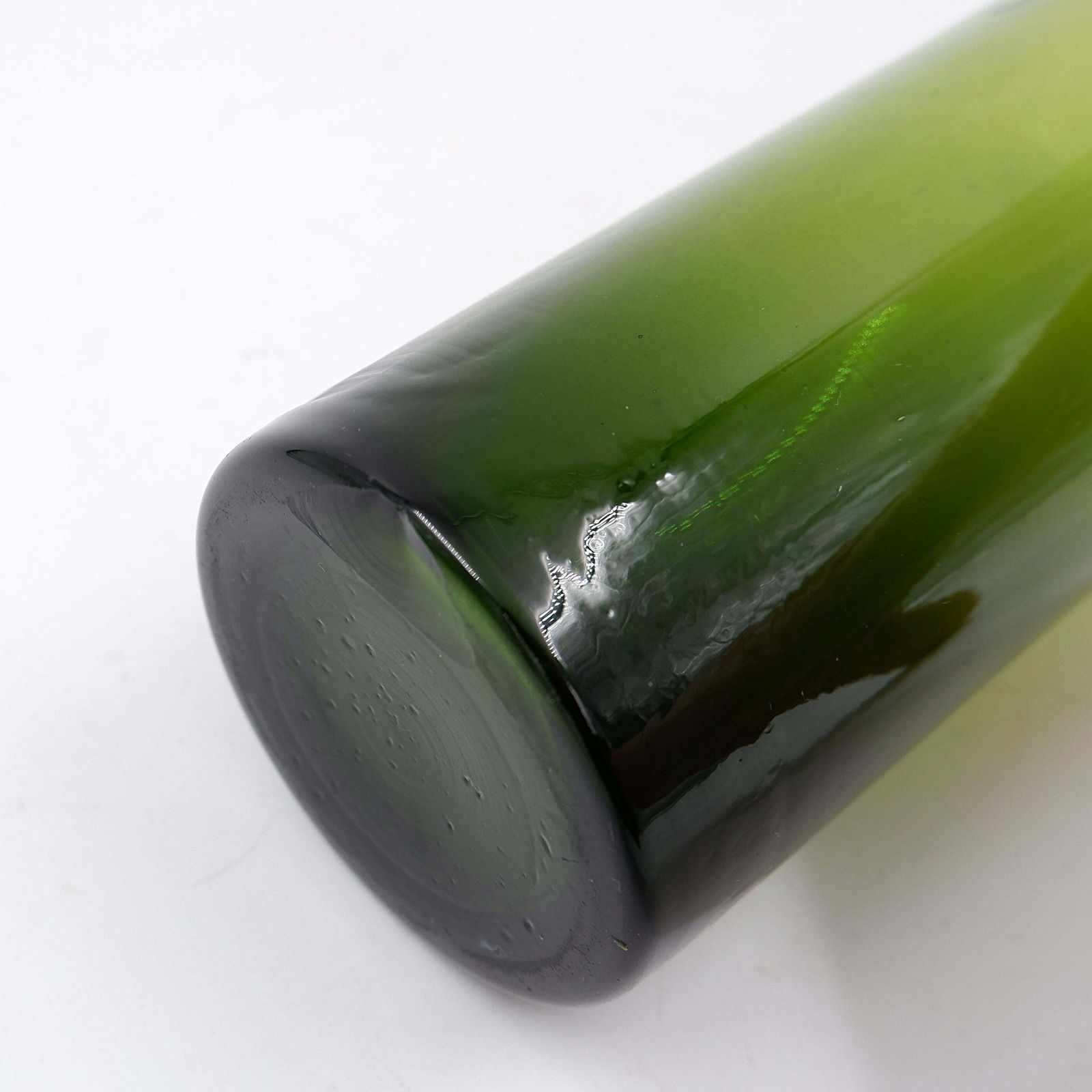 Mid Century Green Glass Vase / Bottle Nanny Still Style photo vintage