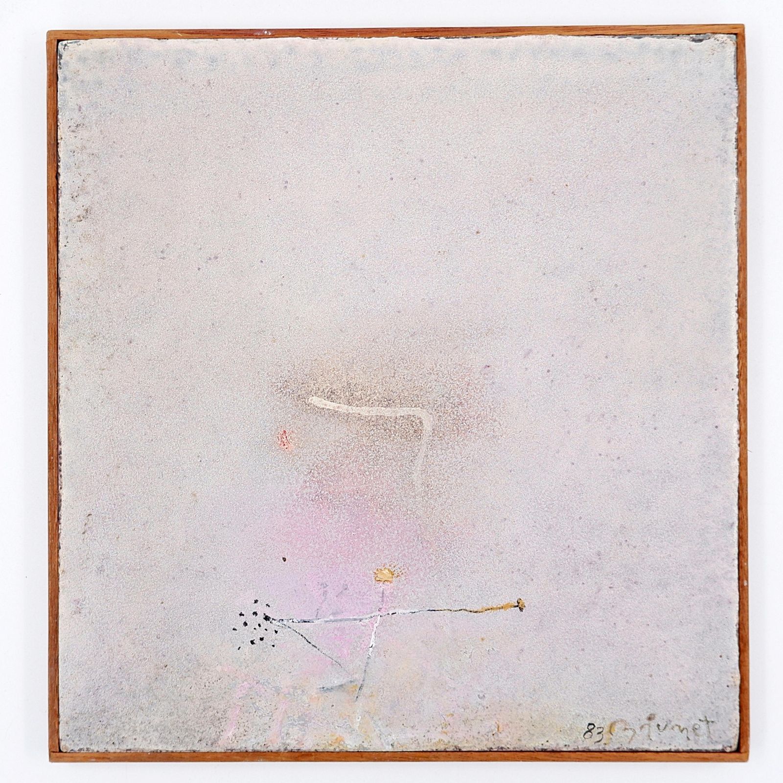 Pair Of Abstract Mixed Media   "Dans La Brume" & "Imagine"   Brunet Marie 1984 photo Art