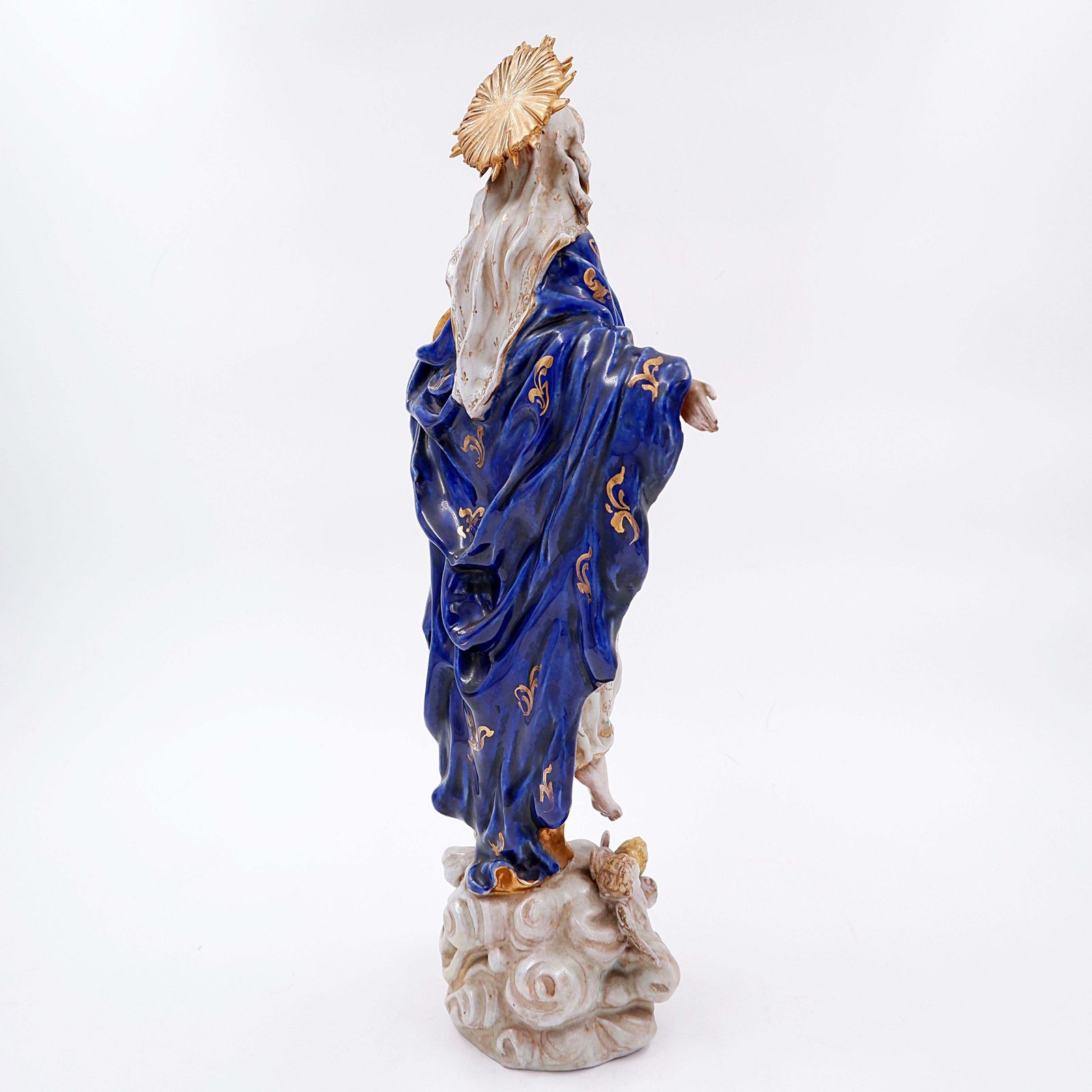 photo buy Polychrome Earthenware " Assumption Of Mary" By Eugenio Pattarino   1960s