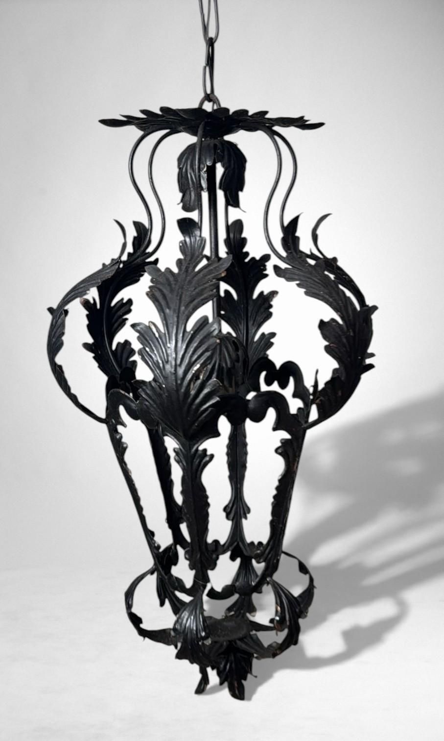 photo furniture Italian Florentine Renaissance Revival Style Pair Italian Wrought Iron Lanterns