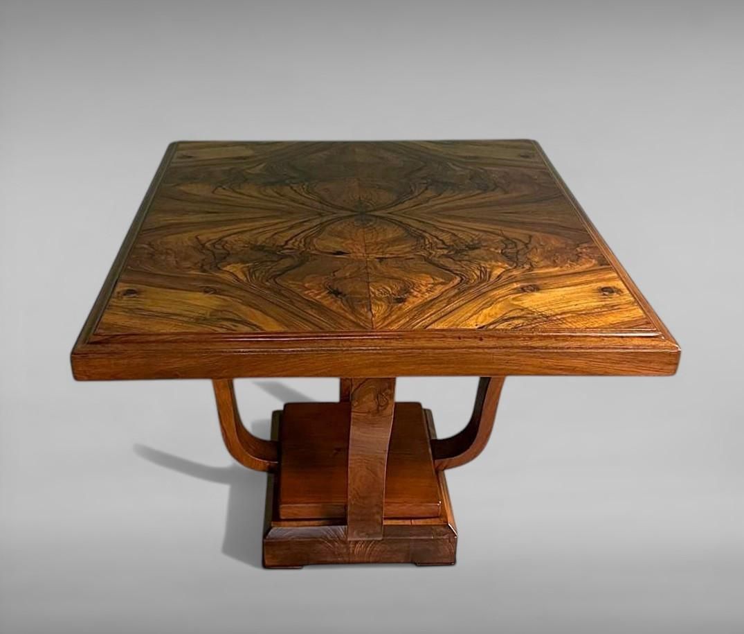 Italian Art Deco Square Coffee Table With Dual Tier Base photo 2256.0