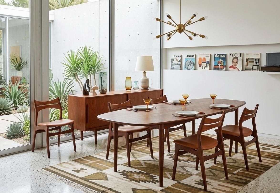 Furniture Set Of 4 Dining Chairs In Teak By Erik Buch. Denmark, 1960s photo