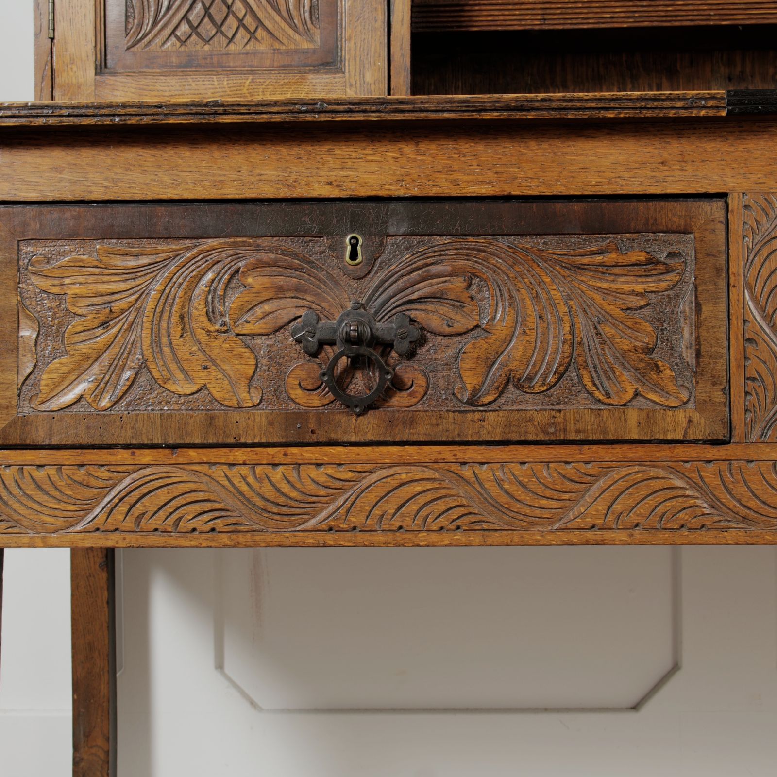 Furniture Mid 19th Century Carved Oak Dresser / Sideboard photo