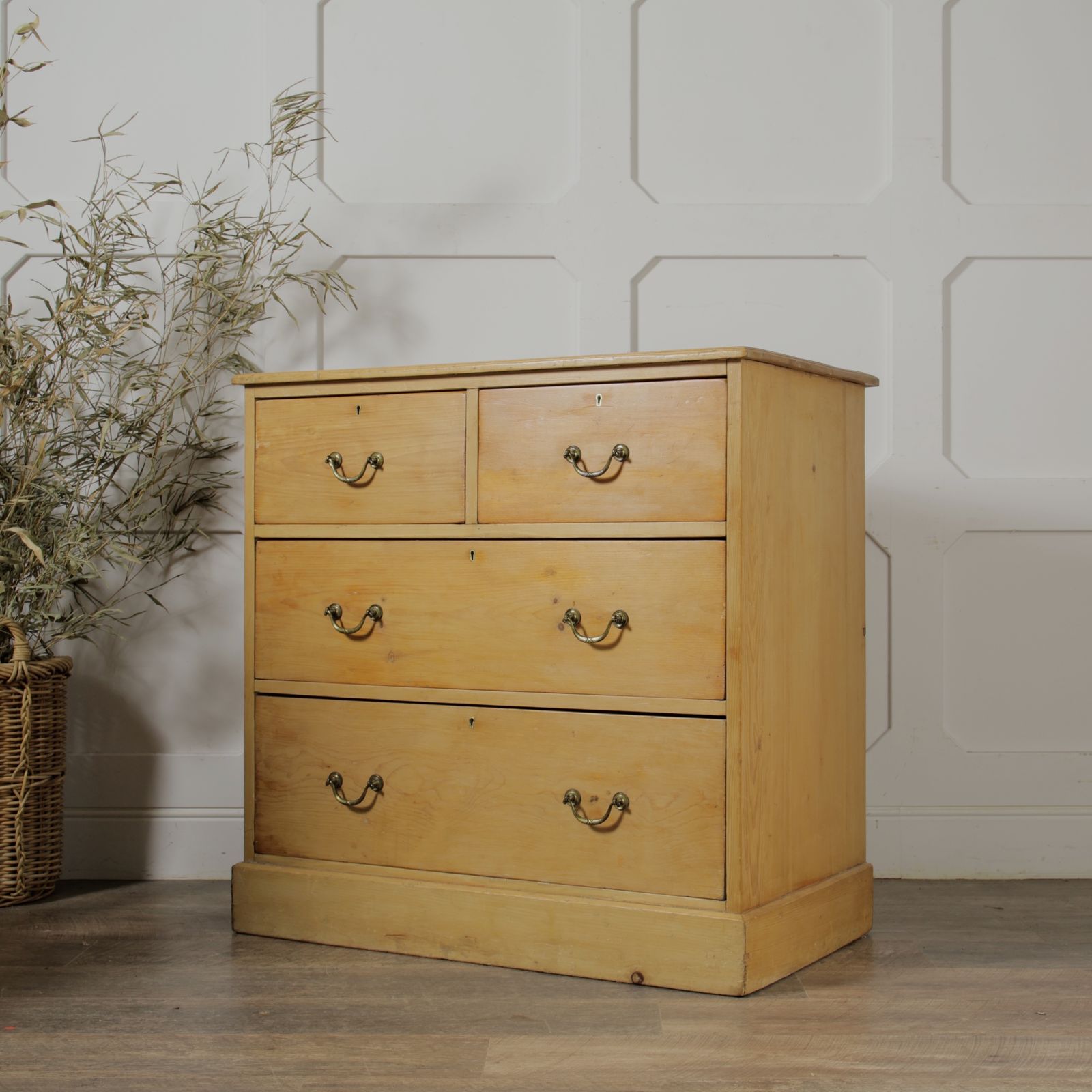 Victorian Stripped Pine Chest Of Drawers photo for sale