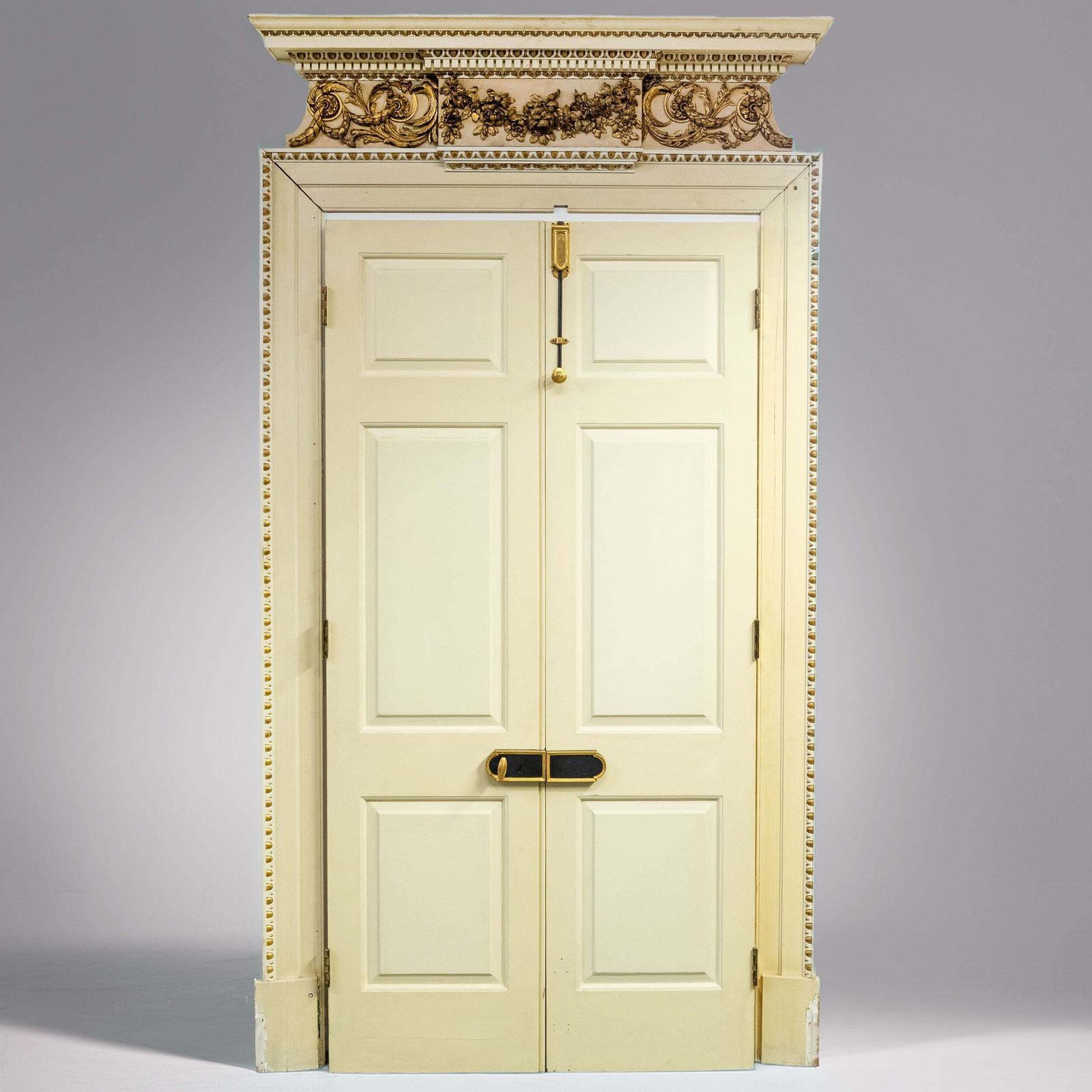Impressive Set Of 2 Double Doors With Early 19th Century Pediments | Regency Overdoors