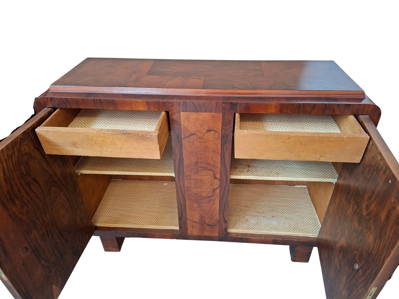 Furniture Esclusiva Coppia Di Credenze Art Deco Anni '30 In Radica photo