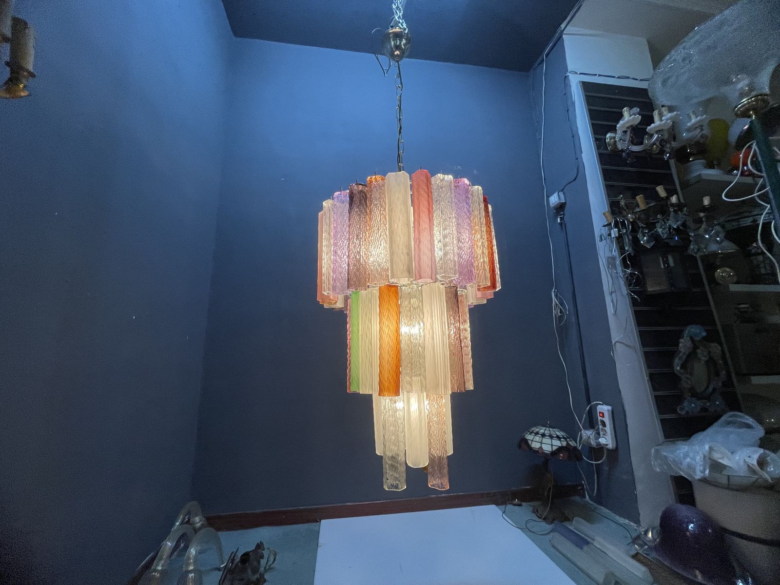 Italian Murano Glass Pop Art Chandelier, 1980s photo 1750.0