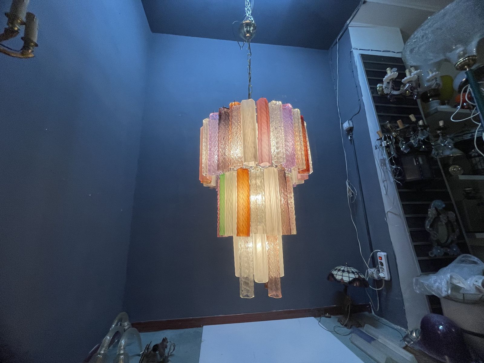 Italian Murano Glass Pop Art Chandelier, 1980s photo buy