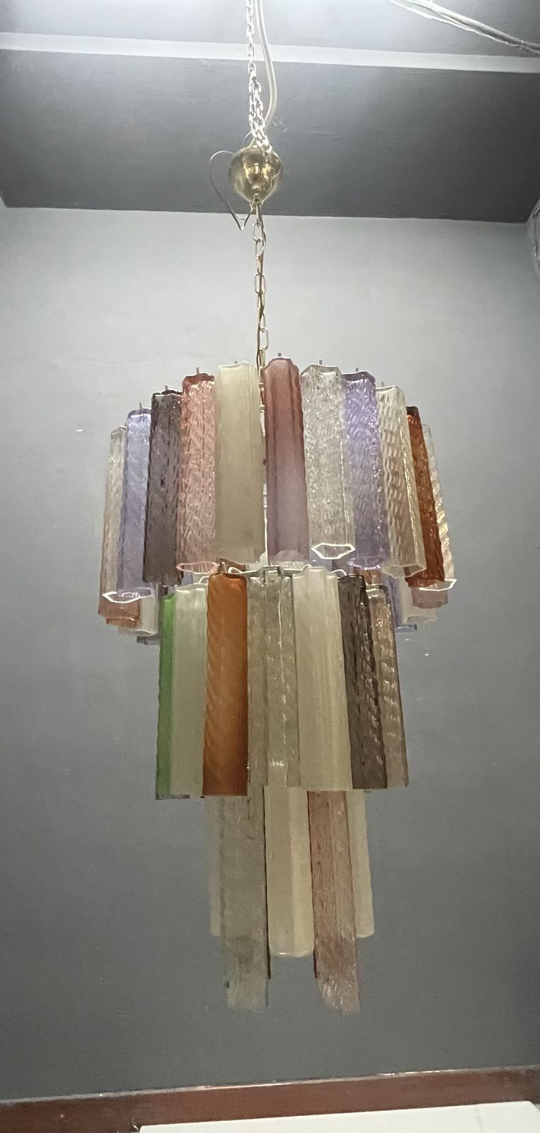 1750.0 Italian Murano Glass Pop Art Chandelier, 1980s photo